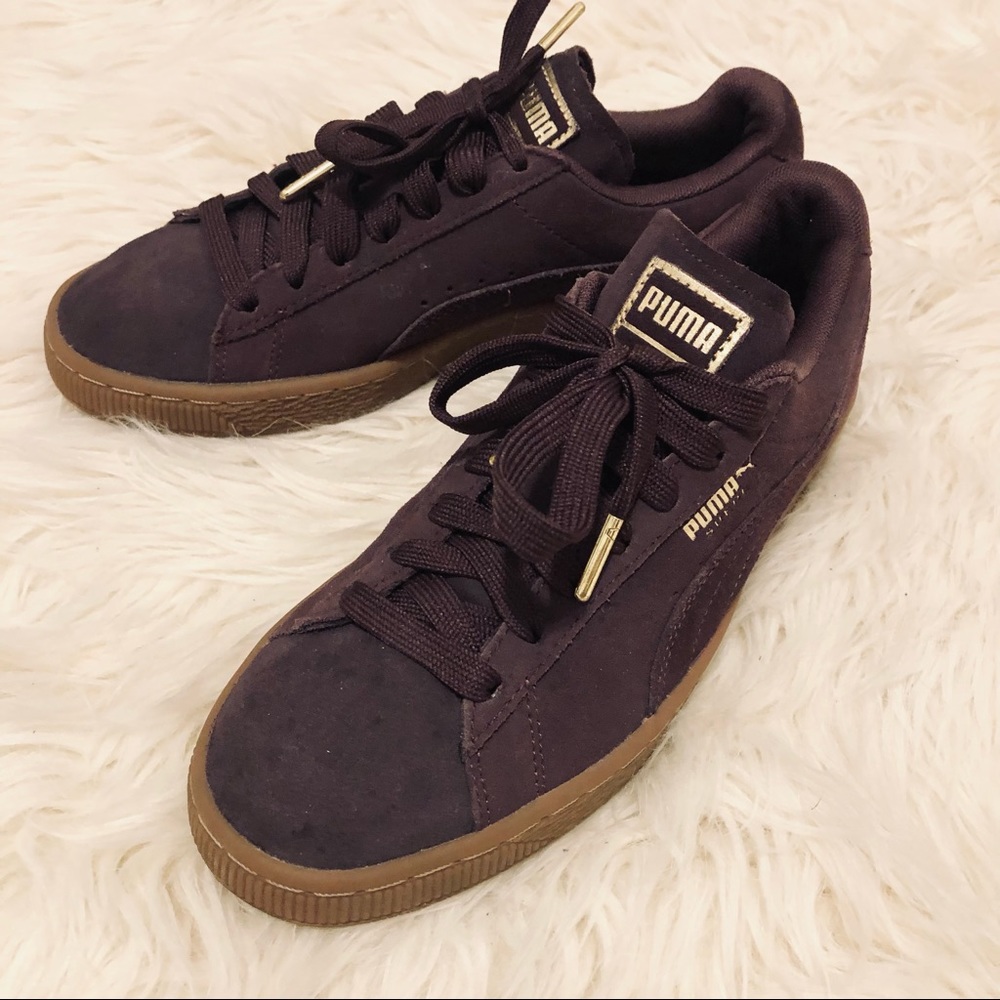 PUMA SUEDE CLASSIC RED BURGUNDY WOMANS SNEAKER SIZE 7.5